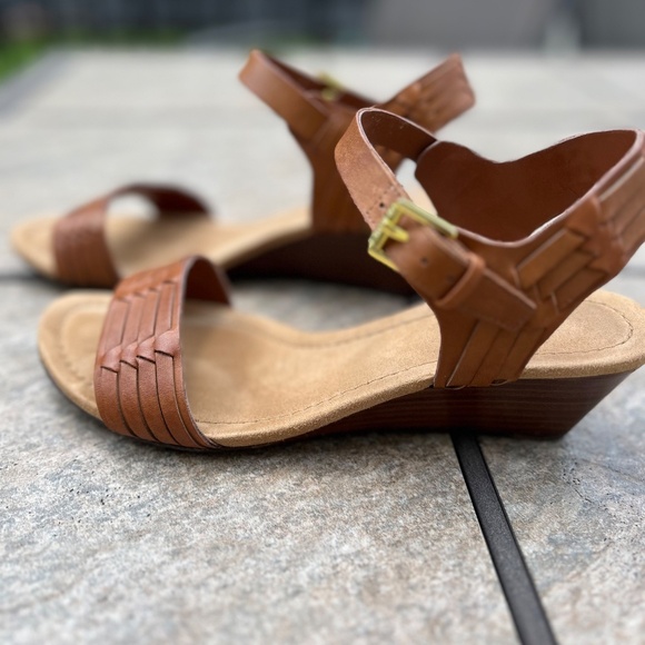 Ralph Lauren Carmel Ankle Strap Wedge Sandals - Picture 10 of 13